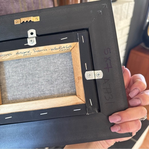 Oil painting landscape reflections autumn sunrise Willow Park golf course 2015 - Picture 11 of 14